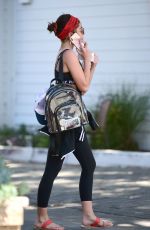 SARAH HYLAND Leaves a Gym in Los Angeles 04/10/2019