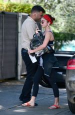 SARAH HYLAND Leaves a Gym in Los Angeles 04/10/2019