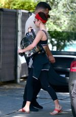 SARAH HYLAND Leaves a Gym in Los Angeles 04/10/2019