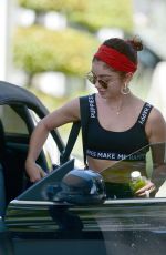 SARAH HYLAND Leaves a Gym in Los Angeles 04/10/2019