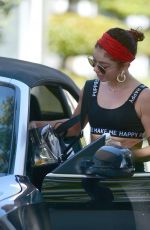 SARAH HYLAND Leaves a Gym in Los Angeles 04/10/2019