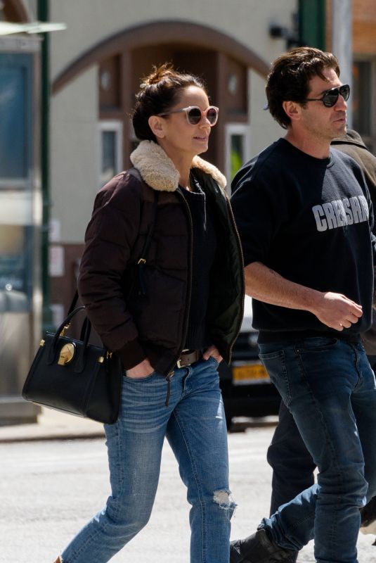 SARAH WAYNE CALLIES and Jon Bernthal Out in New York 04/10/2019