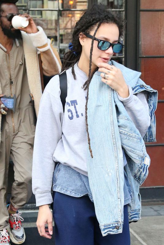 SASHA LANE Leaves Bowery Hotel in New York 04/10/2019