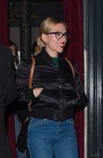 SCARLETT JOHANSSON Out for Dinner in London 04/09/2019