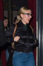 SCARLETT JOHANSSON Out for Dinner in London 04/09/2019