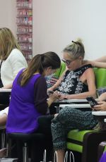 SHARON STONE at a Salon in Beverly Hills 08/04/2019