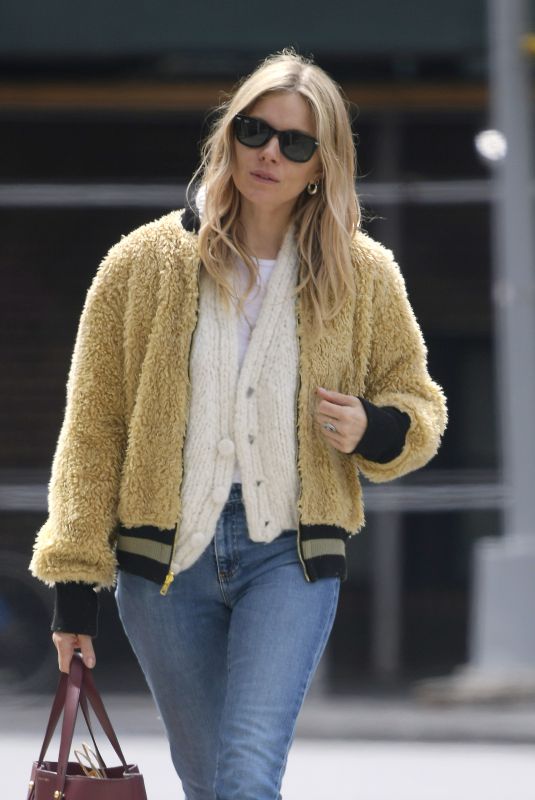 SIENNA MILLER Out in New York 04/29/2019