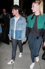 SOPHIE TURNER and Joe Jonas at Mr Chow in Bevelry Hills 04/29/2019