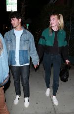 SOPHIE TURNER and Joe Jonas at Mr Chow in Bevelry Hills 04/29/2019