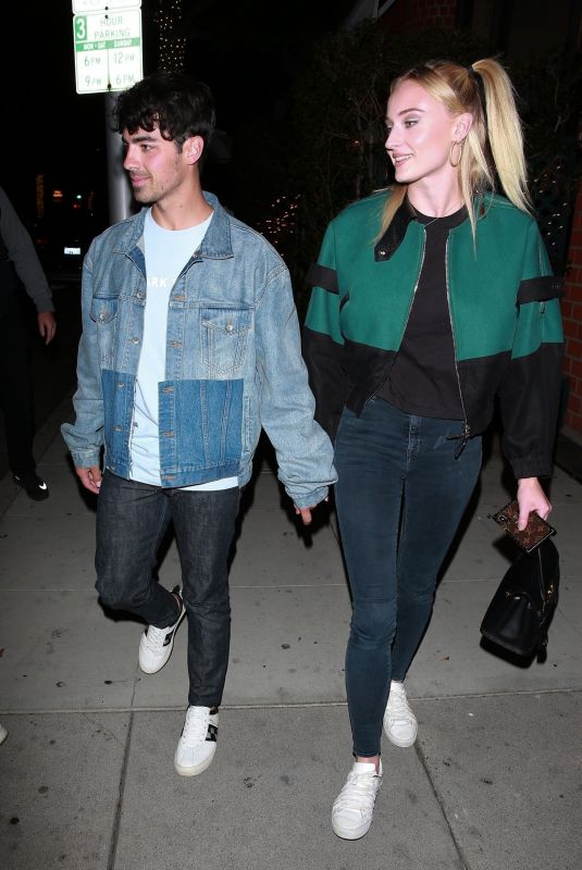 SOPHIE TURNER and Joe Jonas at Mr Chow in Bevelry Hills 04/29/2019
