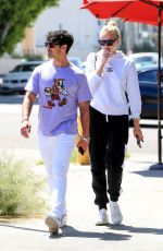 SOPHIE TURNER and Joe Jonas Out for Coffee in West Hollywood 04/23/2019