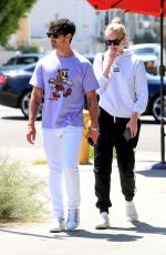 SOPHIE TURNER and Joe Jonas Out for Coffee in West Hollywood 04/23/2019