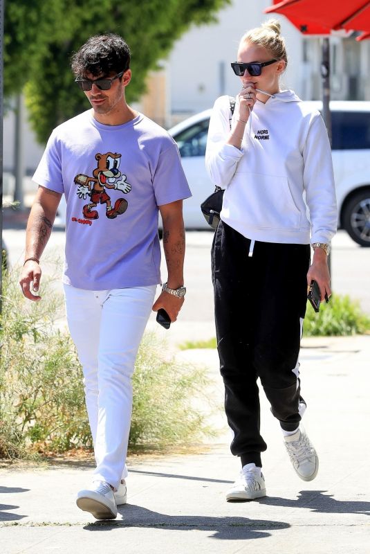 SOPHIE TURNER and Joe Jonas Out for Coffee in West Hollywood 04/23/2019