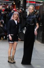 SOPHIE TURNER and MAISIE WILLIAMS Leaves Good Morning America in New York 04/02/2019