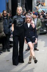 SOPHIE TURNER and MAISIE WILLIAMS Leaves Good Morning America in New York 04/02/2019