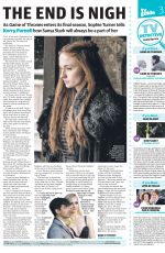 SOPHIE TURNER in Sunday Mail TV FGuide, April 2019