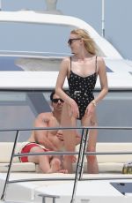 SOPHIE TURNER in Swimsuit at a Yacht in Mexico 04/18/2019