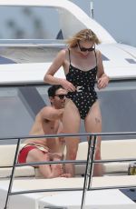 SOPHIE TURNER in Swimsuit at a Yacht in Mexico 04/18/2019