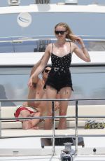 SOPHIE TURNER in Swimsuit at a Yacht in Mexico 04/18/2019
