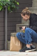 SUKI WATERHOUSE Makeup Free Out in Los Angeles 04/29/2019