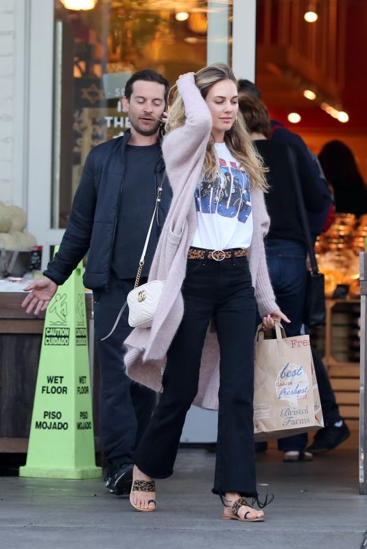 TATIANA DIETMAN and Tobey Maguire at Bristol Farms in Beverly Hills 04/17/2019