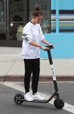 THYLANE BLONDEAU and Samuel Bensoussan Riding Bird Scooters in West Hollywood 04/27/2019