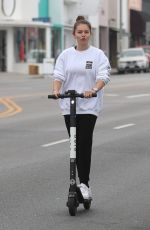 THYLANE BLONDEAU and Samuel Bensoussan Riding Bird Scooters in West Hollywood 04/27/2019