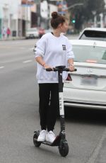 THYLANE BLONDEAU and Samuel Bensoussan Riding Bird Scooters in West Hollywood 04/27/2019