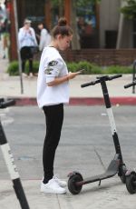 THYLANE BLONDEAU and Samuel Bensoussan Riding Bird Scooters in West Hollywood 04/27/2019