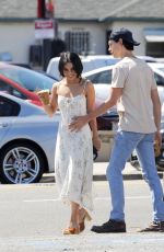 VANESSA HUDGENS and Austin Butler at Blue Bottle Coffee in Los Angeles 04/10/2019