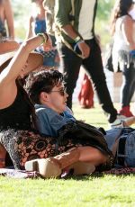VANESSA HUDGENS and Austin Butler at Coachella in Indio 04/12/2019