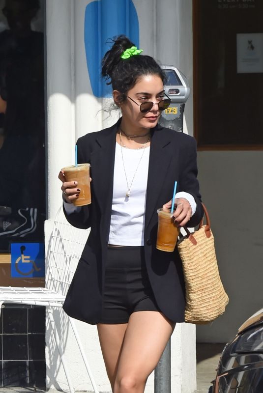 VANESSA HUDGENS at a Gas Station in Los Angeles 04/02/2019