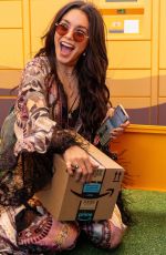 VANESSA HUDGENS at Amazon Lockers at Coachella Valley Music and Arts Festival in Indio 04/12/2019