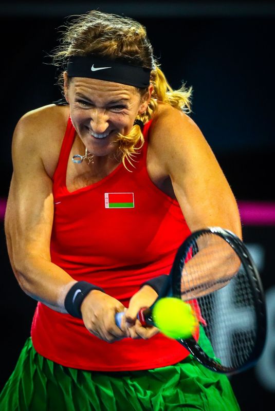 VICTORIA AZARENKA at Australia vs Belarus Fed Cup Match in Brisbane 04/20/2019
