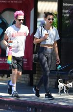 WHITNEY HARTLEY WAGNER Out with Her Dog in Studio City 04/13/2019