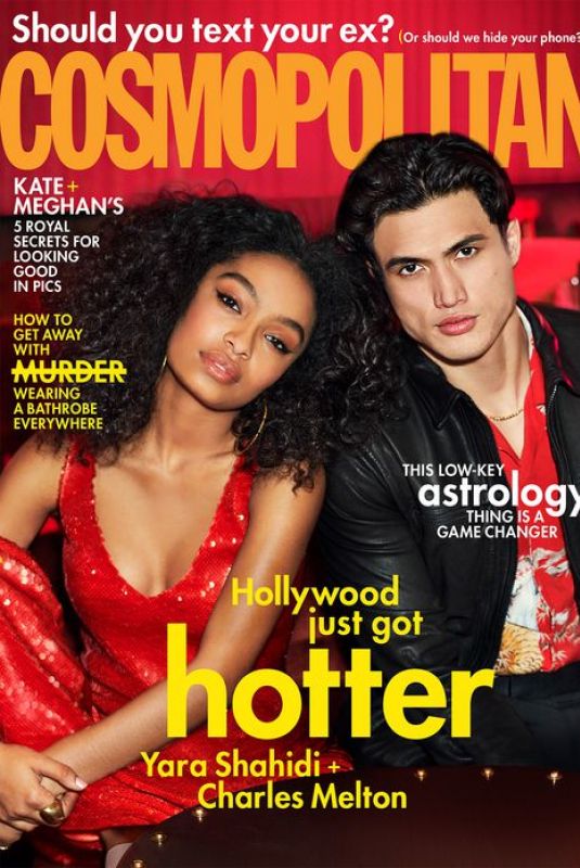 YARA SHAHIDI and Charles Melton in Cosmopolitan Magazine, May 2019