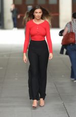 ZARA MCDERMOTT Leaves Victoria Derbsyshire Show in London 04/23/2019
