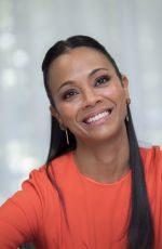 ZOE SALDANA at The Missing Link Press Conference in Beverly Hills 03/30/2019
