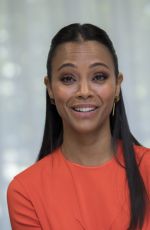 ZOE SALDANA at The Missing Link Press Conference in Beverly Hills 03/30/2019