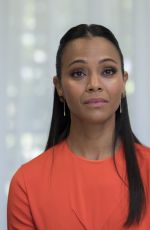 ZOE SALDANA at The Missing Link Press Conference in Beverly Hills 03/30/2019
