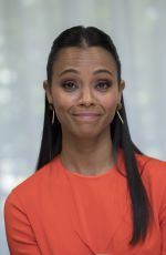 ZOE SALDANA at The Missing Link Press Conference in Beverly Hills 03/30/2019