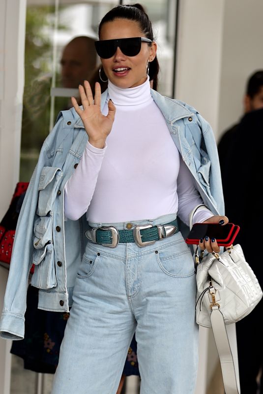 ADRIANA LIMA in Double Denim Out at Cannes Film Festival 05/21/2019