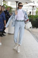 ADRIANA LIMA in Double Denim Out at Cannes Film Festival 05/21/2019