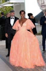 AJA NAOMI KING Leaves Hotel Martinez in Cannes 05/19/2019