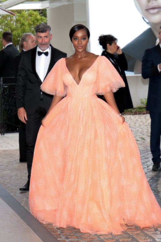 AJA NAOMI KING Leaves Hotel Martinez in Cannes 05/19/2019
