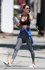 ALESSANDRA AMBROSIO in Tights Heading to Pilates in Los Angels 05/20/2019