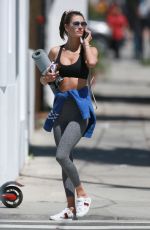 ALESSANDRA AMBROSIO in Tights Heading to Pilates in Los Angels 05/20/2019