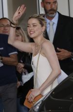 AMBER HEARD Arrives at Her Hotel in Cannes 05/14/2019