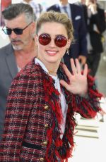 AMBER HEARD Arrives at Martinez Hotel at 72nd Annual Cannes Film Festival 05/13/2019