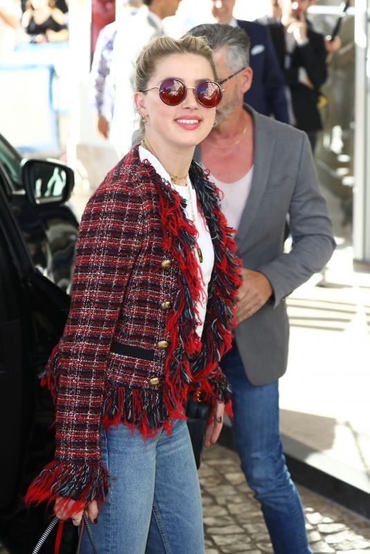 AMBER HEARD Arrives at Martinez Hotel at 72nd Annual Cannes Film Festival 05/13/2019